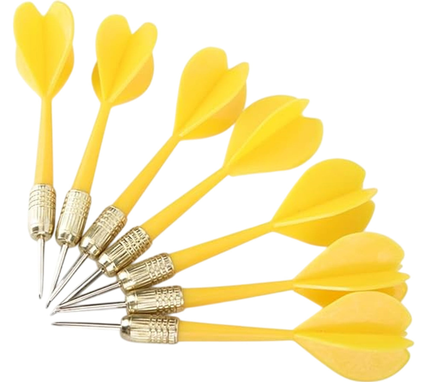 HRLORK Yellow Dart Flights Set 8 Pieces Dart Game Accessory Durable Performance