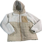FATFACE Quilted Hooded Jacket Women's Chunky Fleece Cream Size UK 6