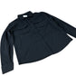 Enzo Milano Men's Long Sleeve Button Up Shirt Black with Pockets Large