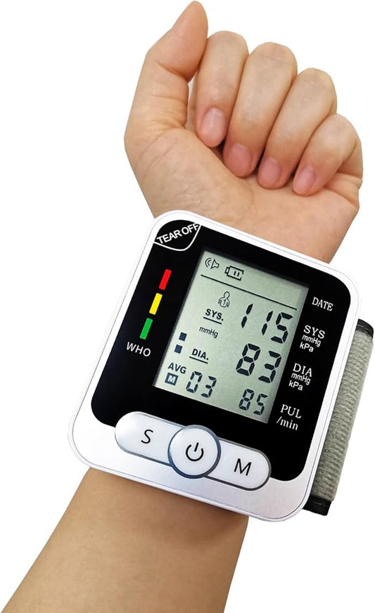 Digital Blood Pressure Monitor Wrist Type Voice Broadcast Function New