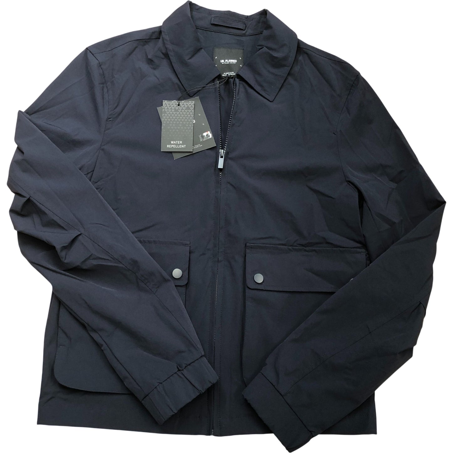 River Island Men's Lightweight Water Repellent Jacket Size S Navy Blue