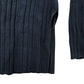 River Island Women's Black Ribbed Long Sleeve Top With Button Detail Size 8