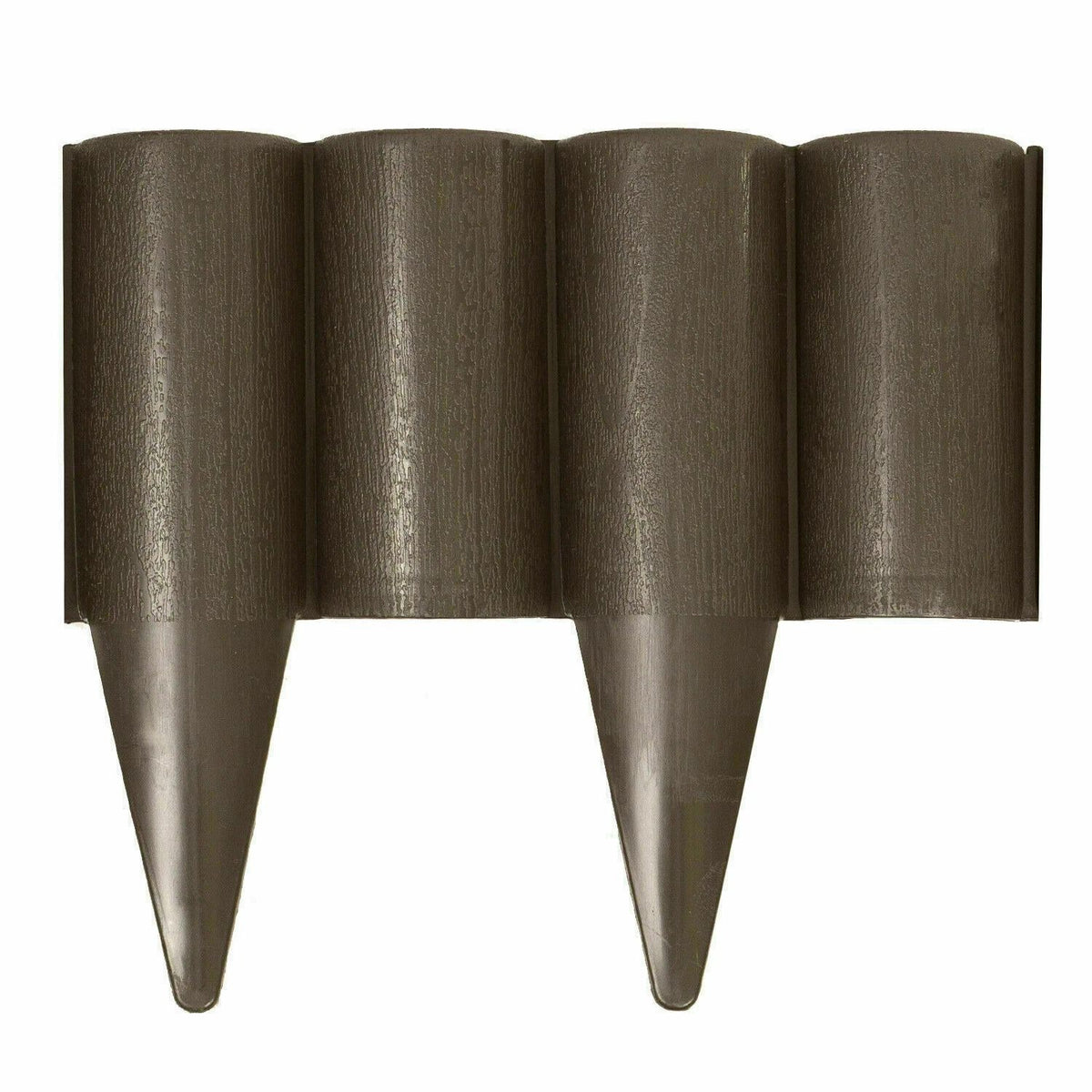 Pal Garden Lawn Edging Border Palisade 2.5m 10 Pcs Brown Fencing