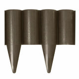 Pal Garden Lawn Edging Border Palisade 2.5m 10 Pcs Brown Fencing