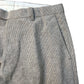 Beige Cotton Flax Blend Tailored Fit Trousers 32"