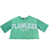 RIVER ISLAND Flawless Collection Crop Top UK 5-6 Years Girls Green Short Sleeve