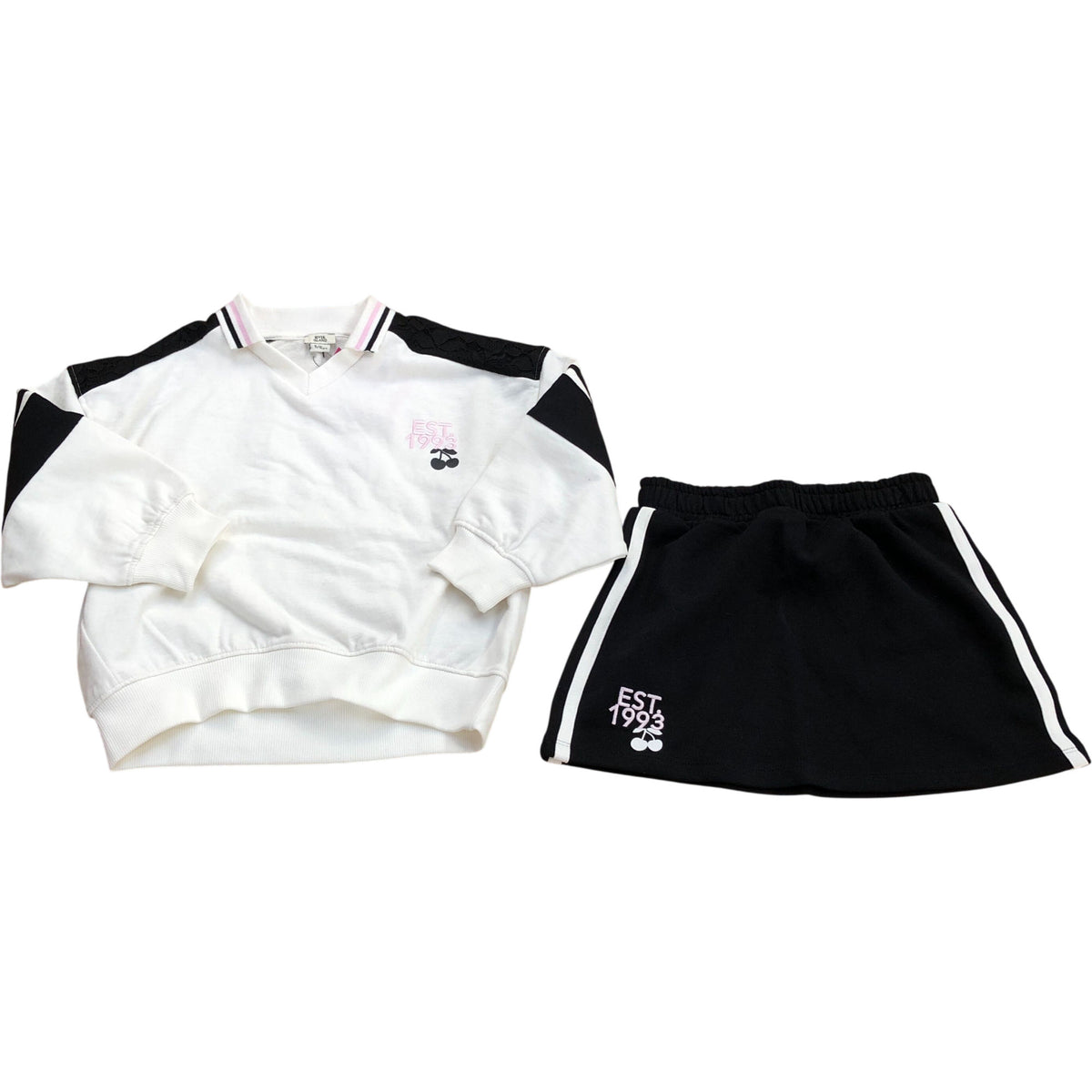 River Island Kids Sports Jumper & Skirt Outfit Set