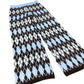 River Island Argyle Trousers Women's Warm Knit Patterned Brown Blue