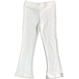 RIVER ISLAND Mini Leggings 4/5 Years Girls Cream Flared Stretch Knit Trousers