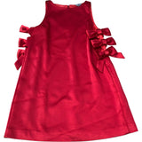 River Island Red Satin Dress with Bow Details Size 12