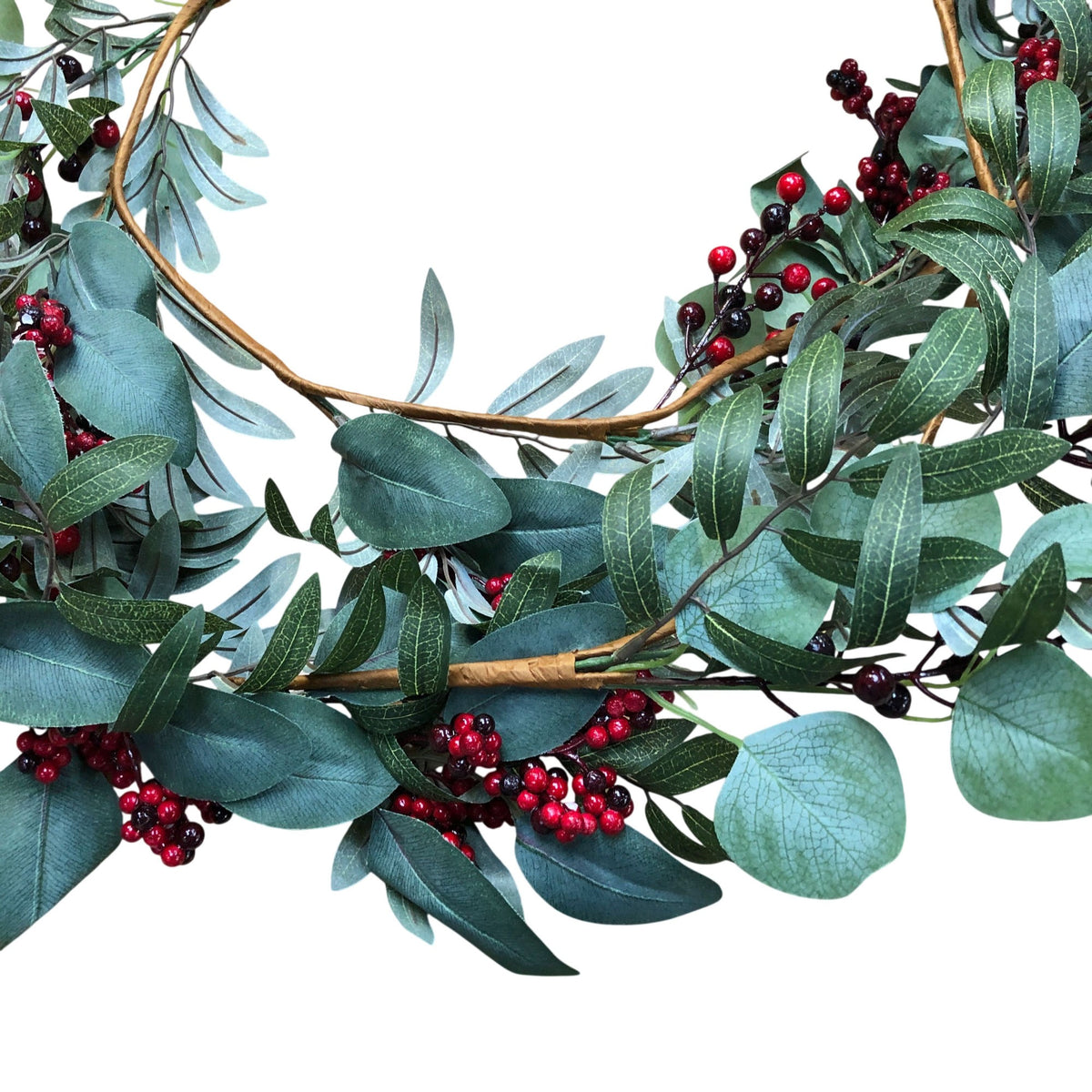 Festive Greenery & Fruit Berry Garland Decoration 8 Foot