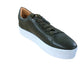 Moda Green Leather Trainers UK7 Women's Stylish Zip Detail Sneaker