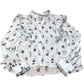 River Island Floral Blouse UK10 Women's Sheer Ruffle Long Sleeve White