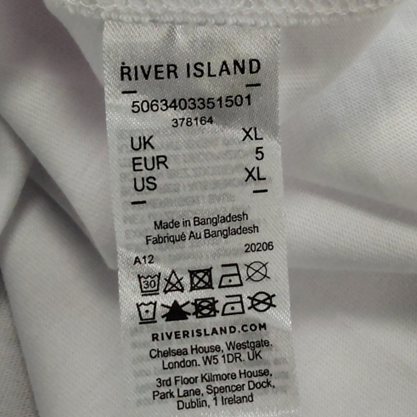 River Island White Regular Fit Tank Top Size XL Women's Casual Wear