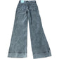 River Island High Rise Wide Grey Denim Jeans