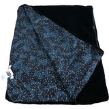 Women's Foil Print Velvet Print Scarf Black