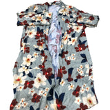 Baukjen Floral Kimono Style Jacket Size UK 14 Green Red White Viscose