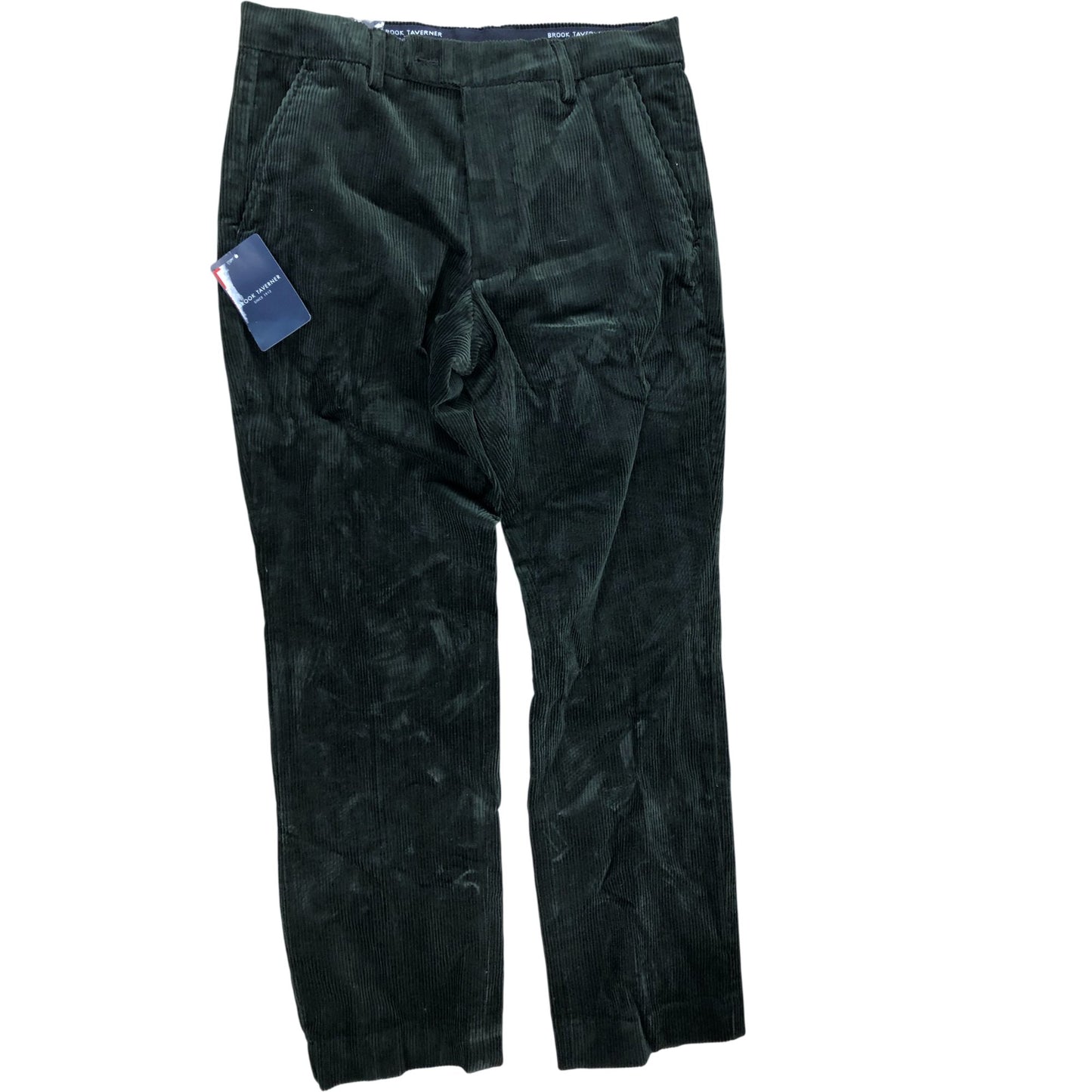 Brooks Brothers Taverner Trousers W29.5" Dark Green Corduroy Men's Slim Fit