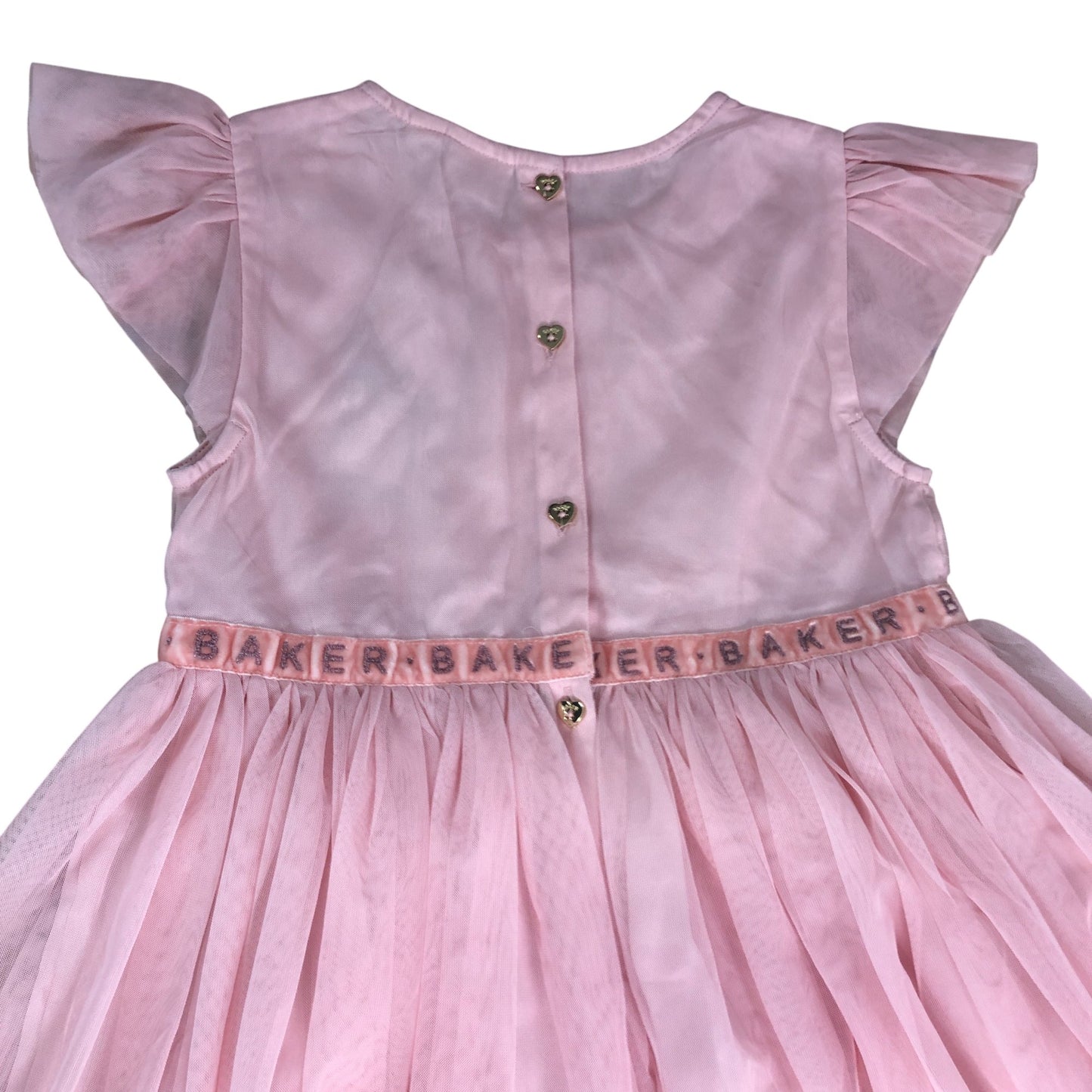 Baker By Ted Baker Girls Dress Age 8 Years Pink Embellished Tulle Party