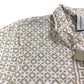 Avant Garde Dark Taupe Patterned Short Sleeve Shirt - Size Large