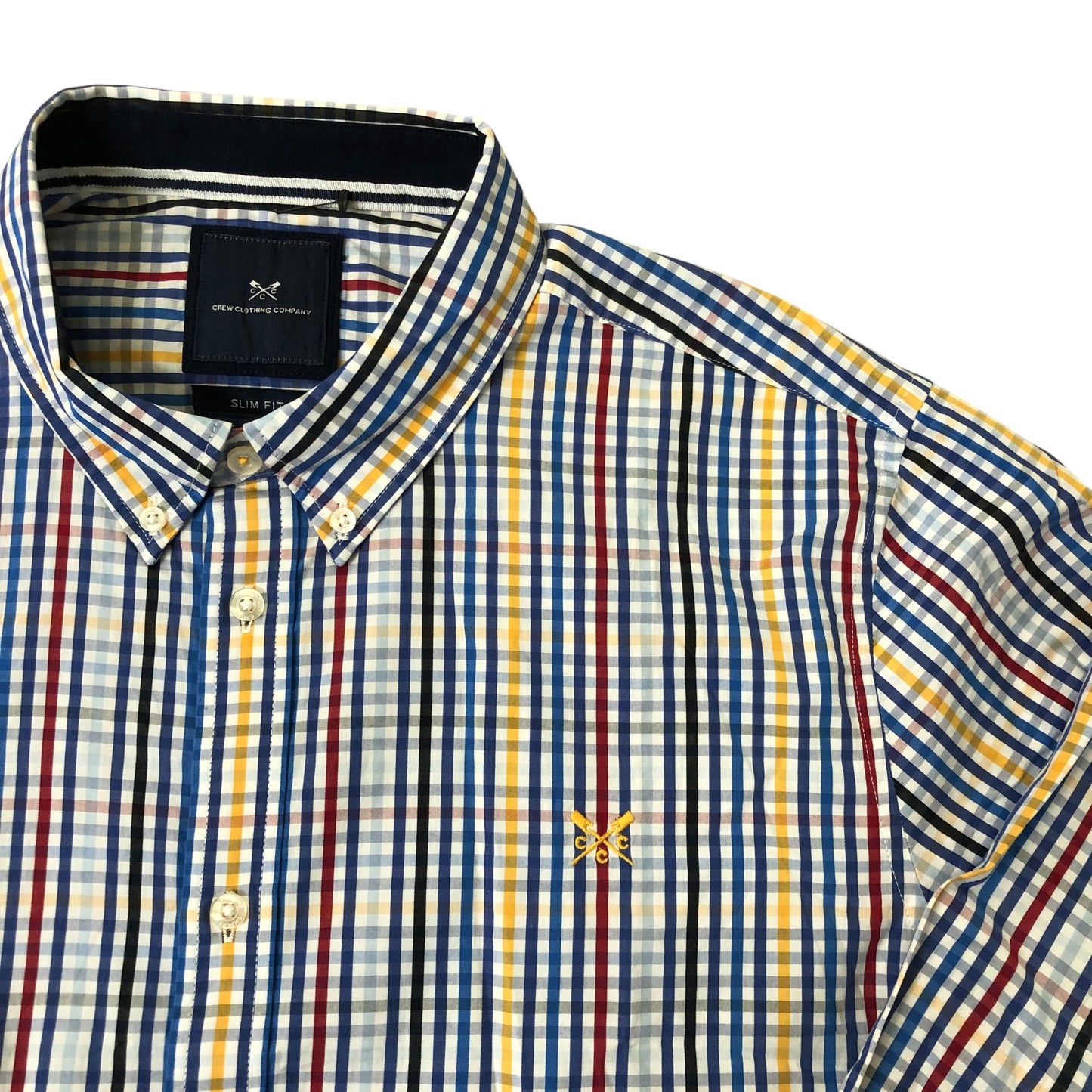 Crew Clothing Company Slim Fit XL Shirt Men's Multi Colour Checked Cotton