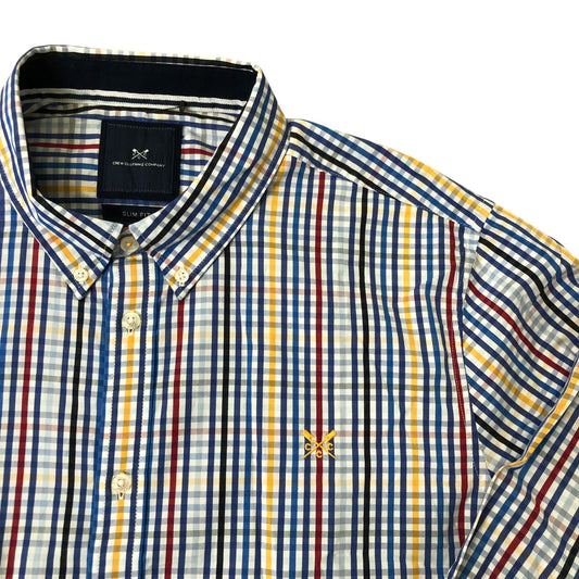 Crew Clothing Company Slim Fit XL Shirt Men's Multi Colour Checked Cotton