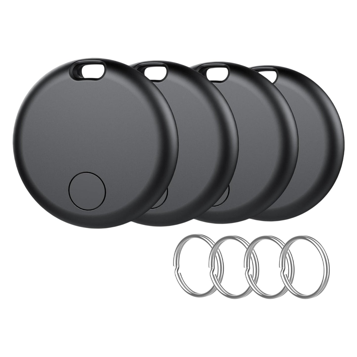 weTag Mini Bluetooth Tracker 4 Pack Compatible With Apple Find My App Black