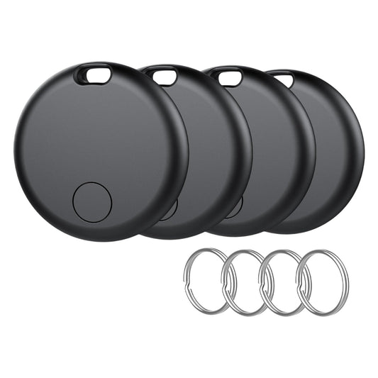 weTag Mini Bluetooth Tracker 4 Pack Compatible With Apple Find My App Black