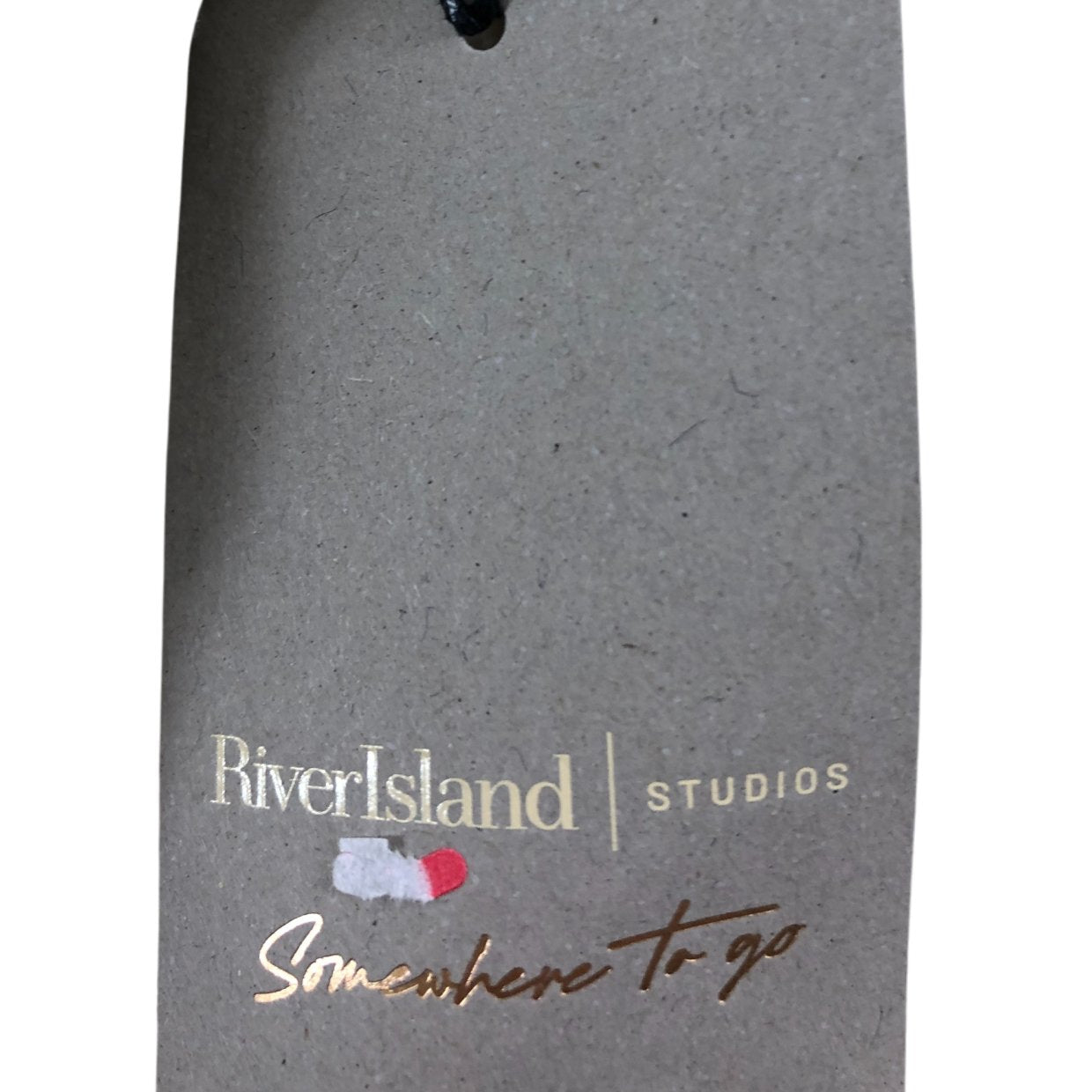 River Island Studios Sleeveless Dress UK14 Women's Beige Patterned Stretch