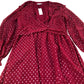 Red Polka Dot Dress Women's Long Sleeve Wrap Style Vintage UK12
