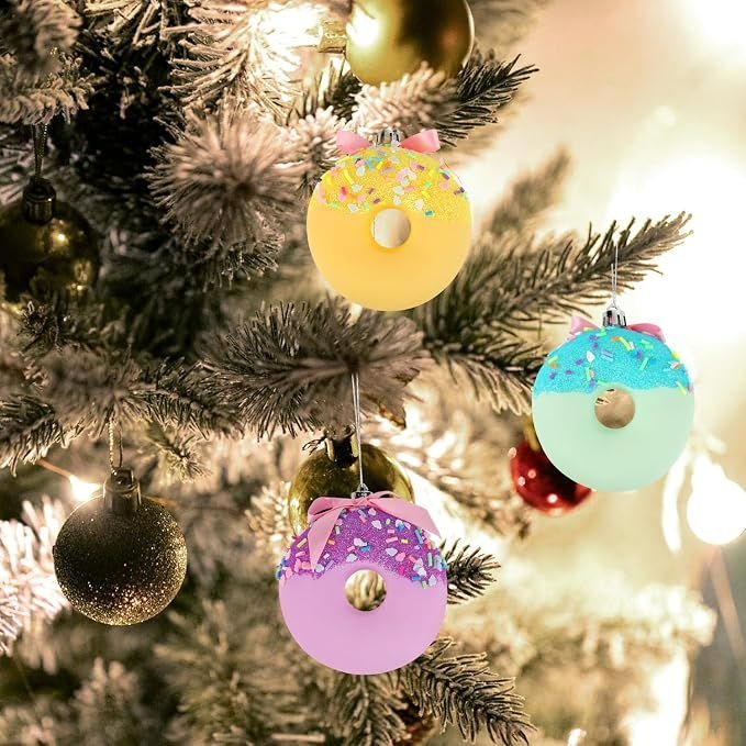 Donut Christmas Tree Ornaments Three Pieces