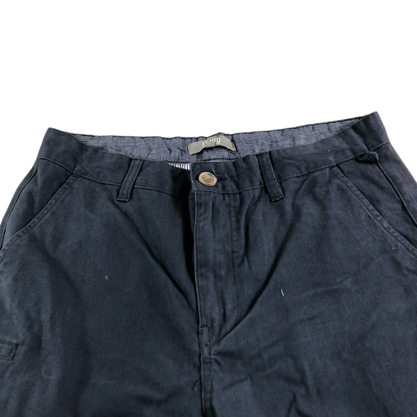 Fluid Chino Shorts Men's Navy Blue Casual Cotton Summer Wear Medium