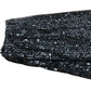 Evans Black Sequin Top UK26-28 Women's Sparkly V-Neck Long Sleeve Party