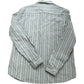 River Island Casual Shirt Size L Men's Striped Long Sleeve Green Cotton