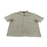 River Island Casual Short Sleeve Shirt UK XL Men's Green Texture Button Down