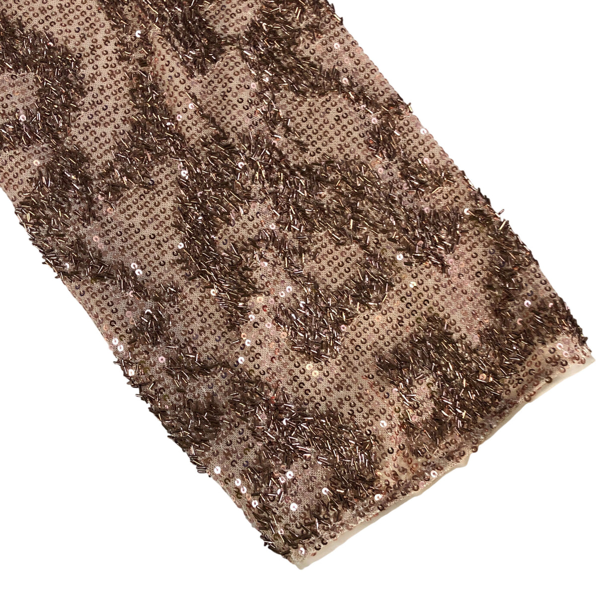 River Island Women's Sequin Blouse UK12 Party Top Long Sleeve Blush Pink
