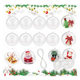 Transparent Fillable Christmas Baubles DIY Set 30 Pieces