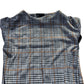 River Island Women's Checked Blouse Stylish Short Sleeves Tie Front Tops