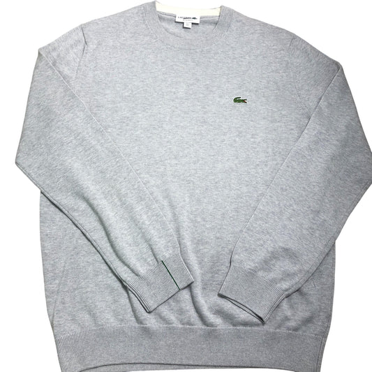 Lacoste Regular Fit Sweatshirt Grey L Men's Cotton Embroidered Logo Pullover