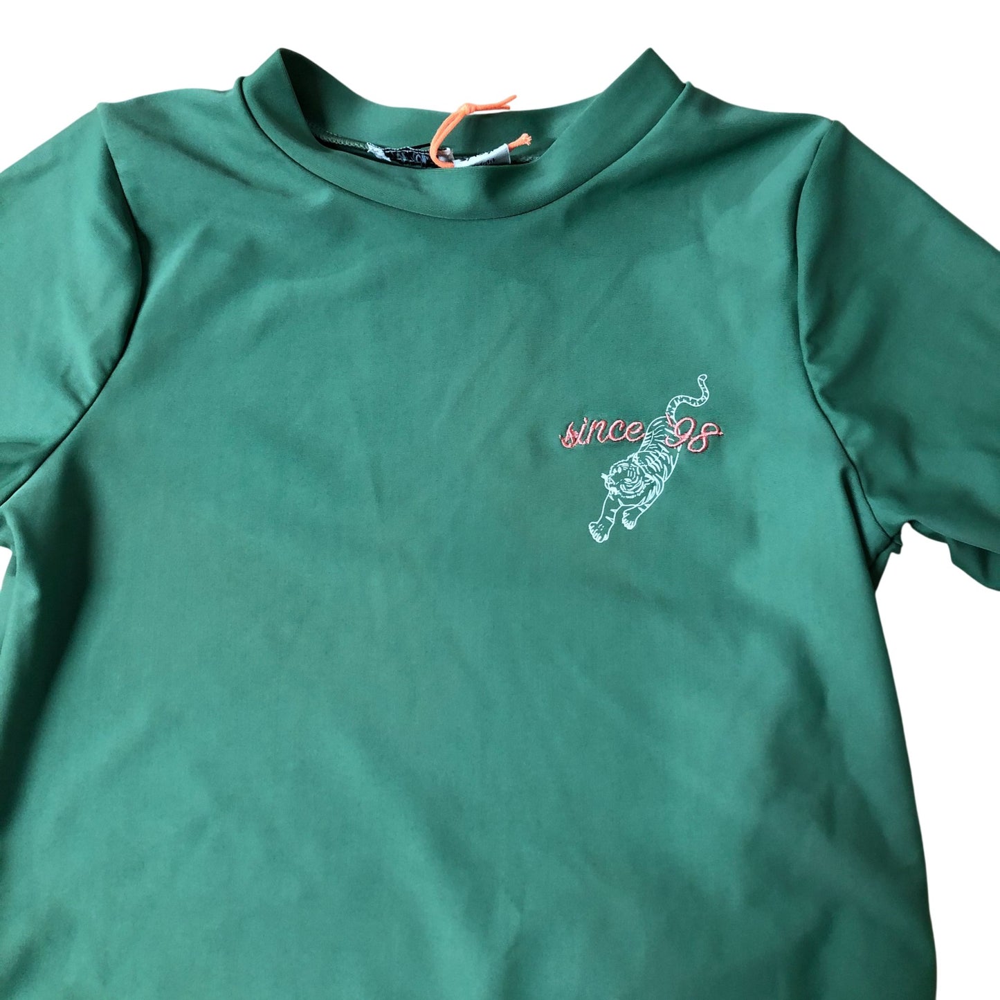 River Island Kids Short Sleeve Rash Guard Swim Top Green 9-10 Years