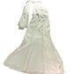 Branded White Satin Draped Maxi Dress - Size 10