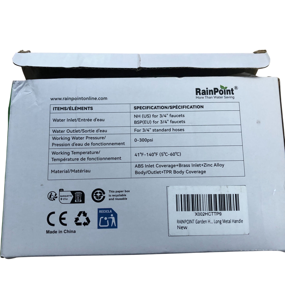 RainPoint 3 Way Hose Splitter Model DZ03 Heavy Duty Water Hose Connector