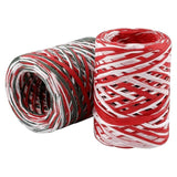 2 Rolls Christmas Raffia Paper Ribbon 656ft Long Gift Wrapping
