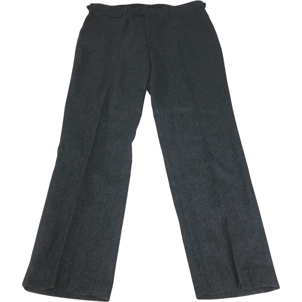 Formal Trousers Men's Dark Navy Herringbone Style 34" Regular