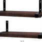 Lavievert Wall Mounted Floating Shelves Rustic Wooden Storage Rack Set of 2