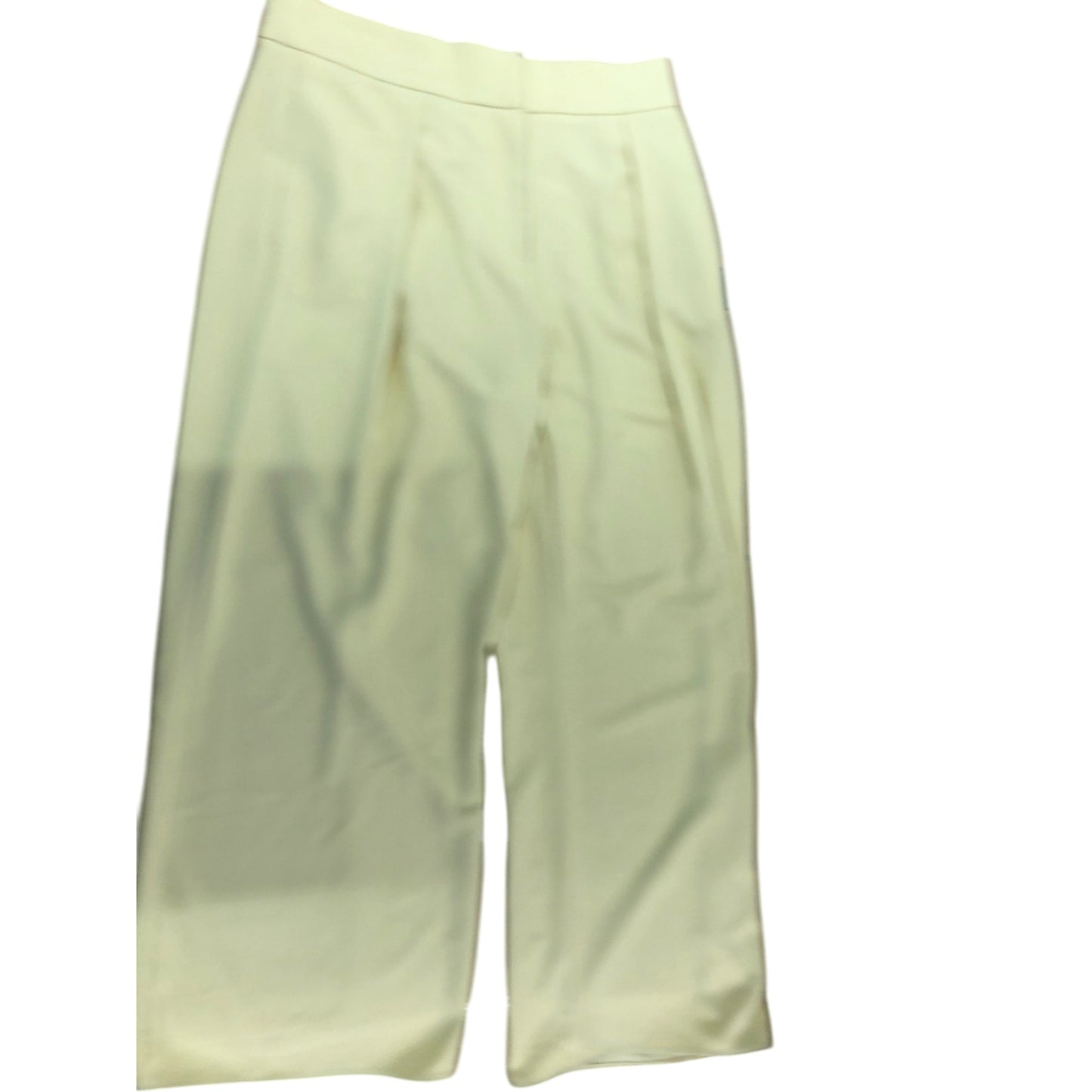 River Island Yellow Light Trousers Size 14 Women's Wide Leg High Waisted