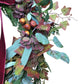 Faux Floral Wreath With Red Velvet Bow Autumn Decoration 18 Inch