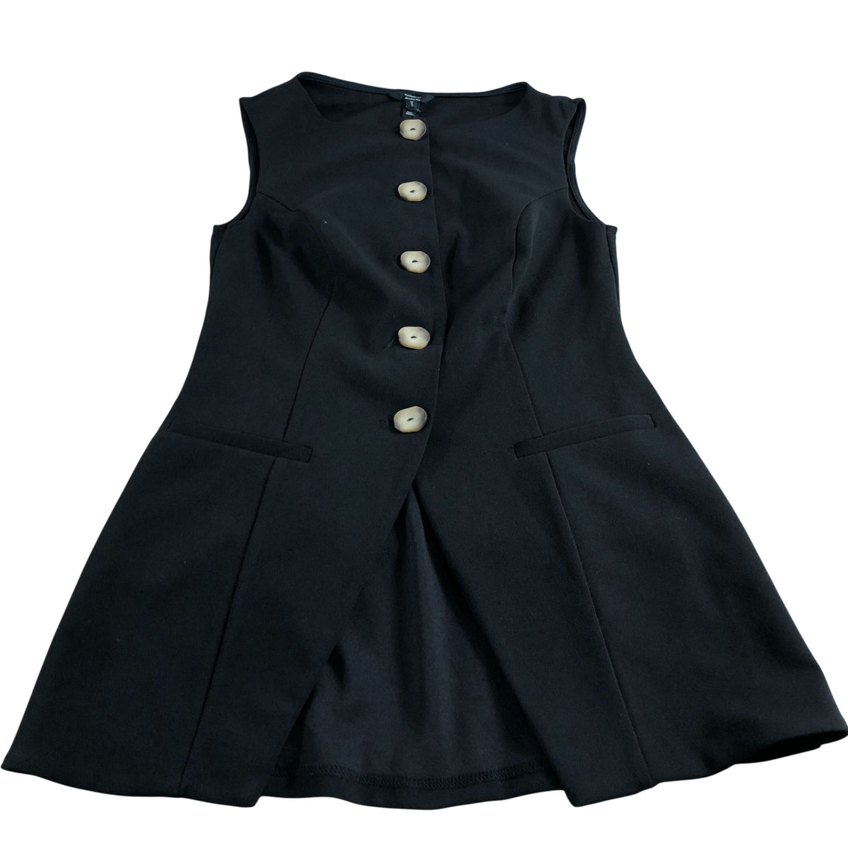 Black Buttoned Up Waistcoat - Size Small