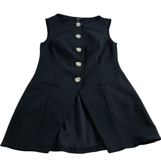 Black Buttoned Up Waistcoat - Size Small