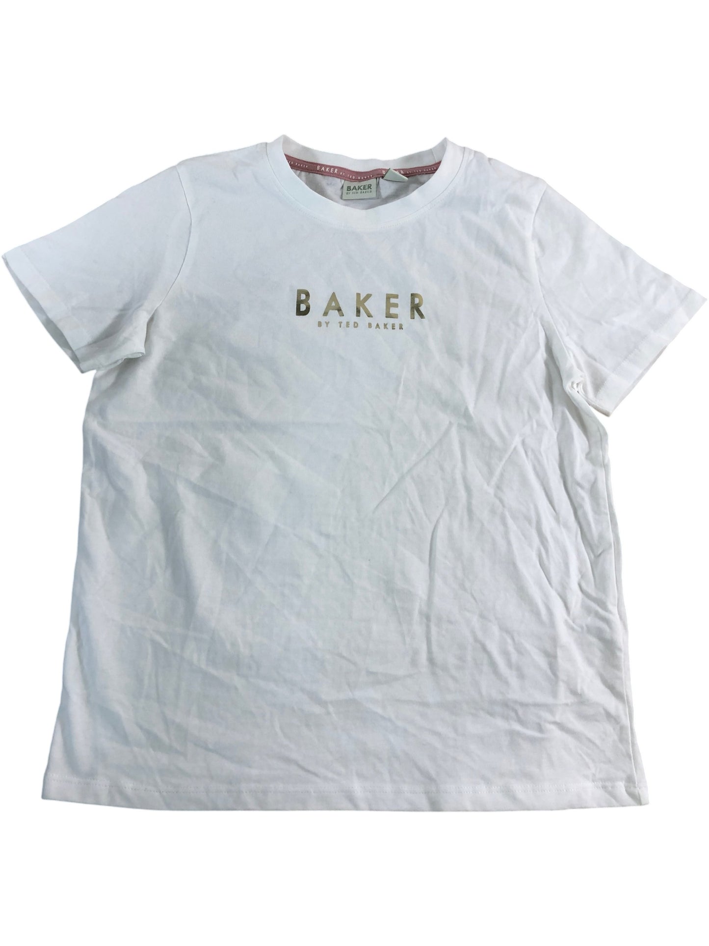 BAKER By Ted Baker Kids T-Shirt Size 10 Years Girls Short Sleeve White